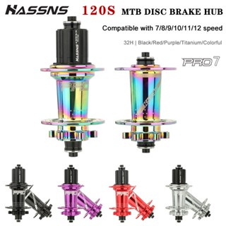 HASSNS PRO7 Mtb Hub 32 24 Buracos Com Rolamento De Bicicleta De Montanha Freehub Traseiro 32h 24h Buchas Cubo Ruído 12 11 10 9 8 7 Velocidade