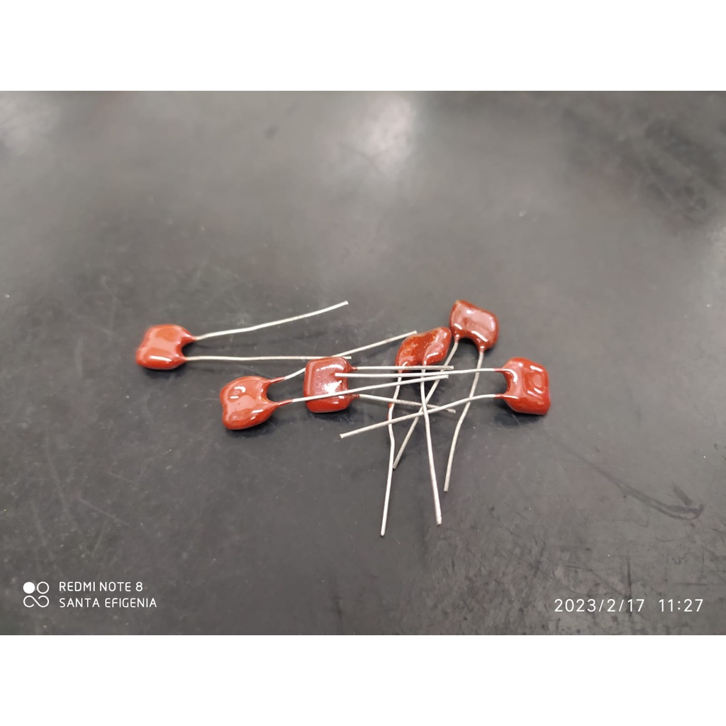 4x Capacitor Mica Prata 10pf/100v 10% Cm2 S/Marcação Icl