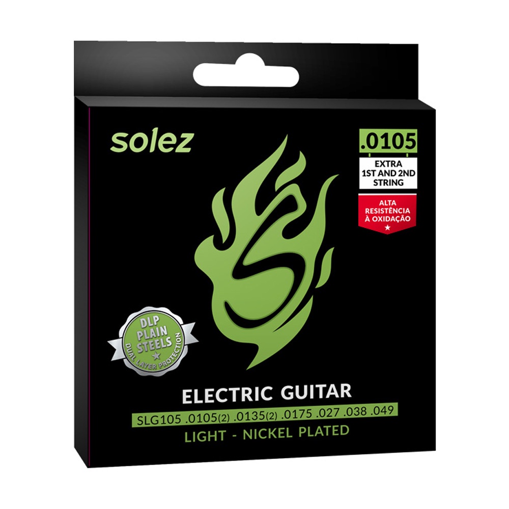 Encordoamento Solez DLP Níquel para Guitarra 0105 SLG105 em Oferta na Shopee