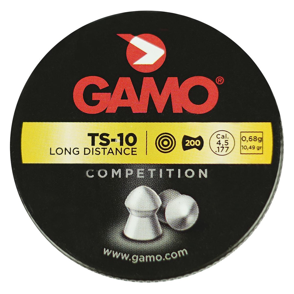 Chumbinho Gamo TS-10 Long Distance 4.5mm Lata Com 200un. - Sports & Outdoors