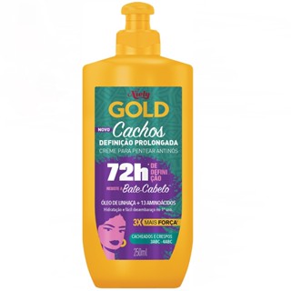 Creme para Pentear Niely Gold Cachos Definição Prolongada Óleo de Linhaça + 13 Aminoácidos 250ml