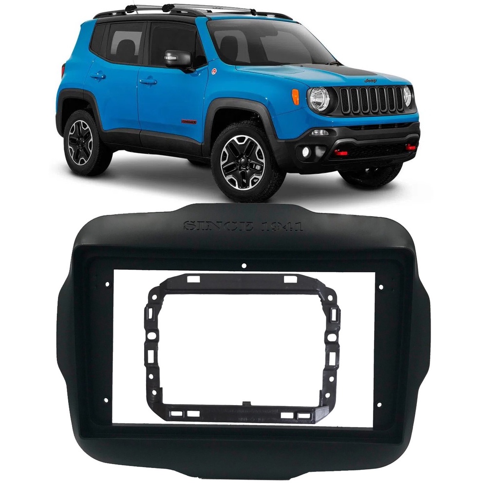 Moldura De Painel 2 Din 9" Polegadas Jeep Renegade 2015 á 2022
