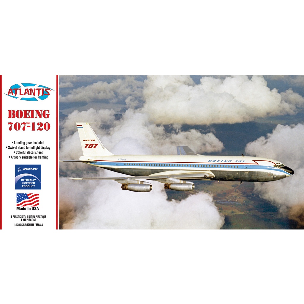 Aviao Boeing 707 - 120 Kit Atlantis (molde Revell) Plastimodelismo