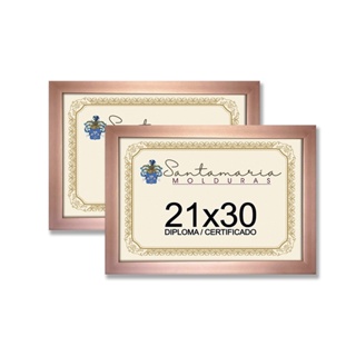 Kit 2 Molduras A4 21x30 Porta Certificado Diploma Foto Vidro em Oferta na Shopee