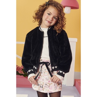 Casaco pele artificial infantil menina grossinho inverno 4  a 14 anos bolero infanti kukie em Oferta na Shopee