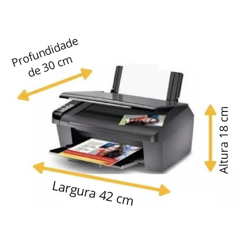 Capa Para Impressora Multifuncional Modelos Hp, Epson e Canon Na cor Preta em Corino impermeável