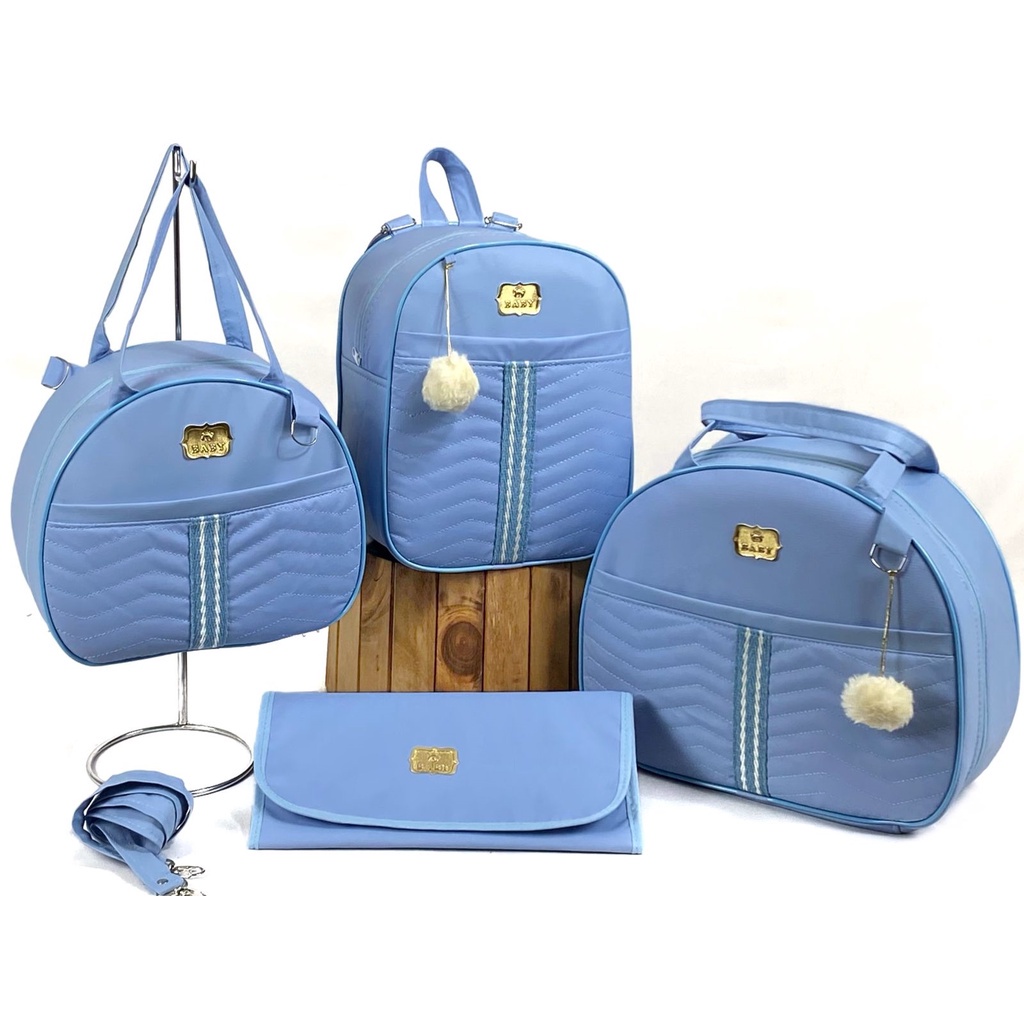 Kit de Bolsas Para Maternidade Tipo Mala Bebê Com Mochila de Costas em Oferta na Shopee
