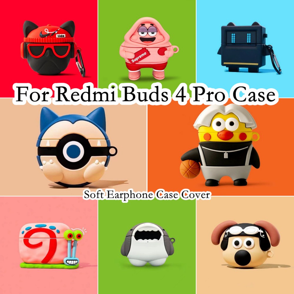 【 imamura 】 Para Redmi Buds 4 Pro Capa Da Série De Desenhos Animados Moda Macia Fone De Ouvido