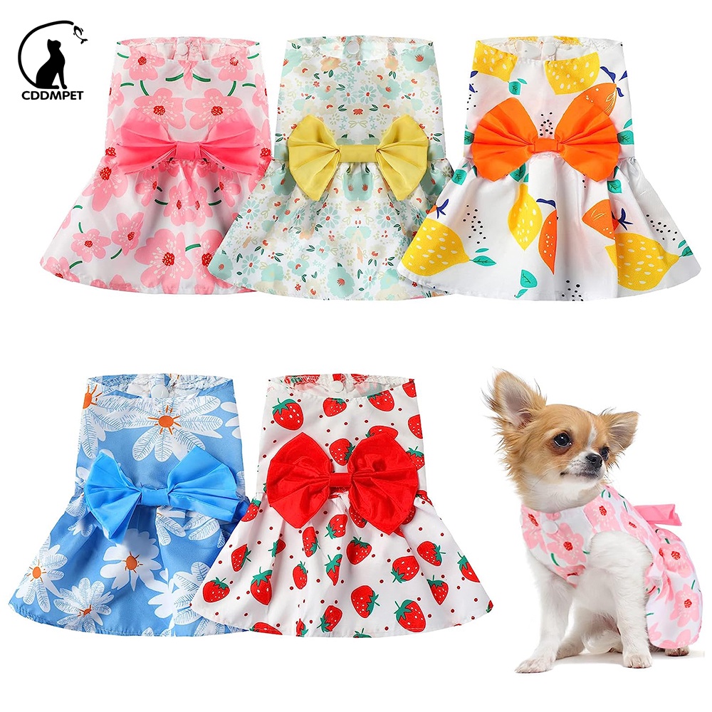 Saia Roupa De Cachorro Para Cães Pequenos Gatos Roupas Sem Mangas Camisa York Pinscher Pug Vestidos