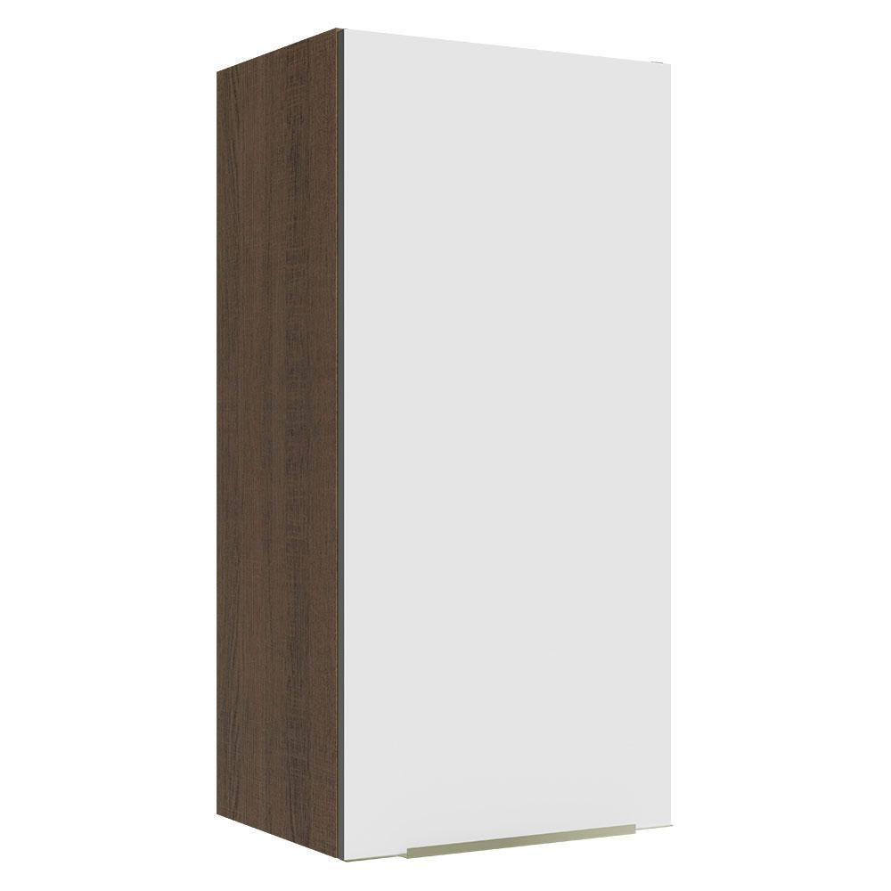 Armário Aéreo 40 x 83 cm 1 Porta Rustic/Branco Veludo Lux Madesa - Home & Living
