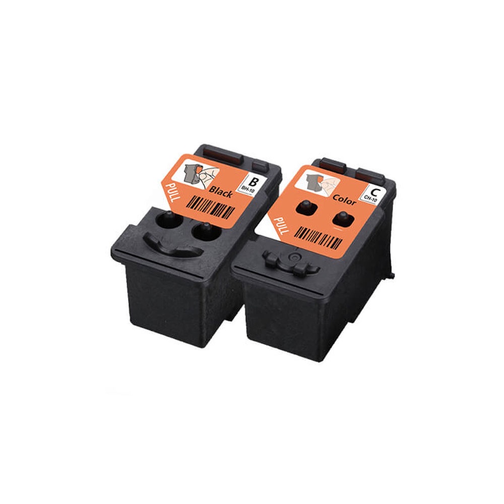 KIT COM CABECAS DE IMPR. PRETA BH1 E UMA COLOR CH1 PARA LINHA MEGA TANK CANON G3110 3100 3111 4111