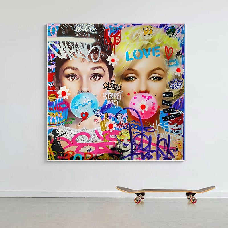 Quadro Decorativo Graffiti arte sexy tamanho grande Decorção para sala casa cozinha