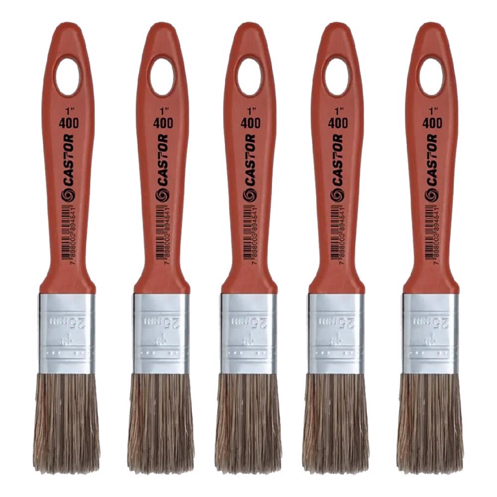 Pincel 1 POL Série 400 Laranja 5 Unidades CASTOR em Oferta na Shopee