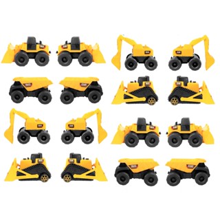 Kit 16 Carrinhos a Fricção Tratores Caminhão de Construção