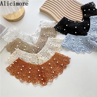 Lenço Pequeno Falso Colarinho Gravatas De Pescoço Vestido Lapela Shawl Hollow Women Wild Sweet Detachable Shirt