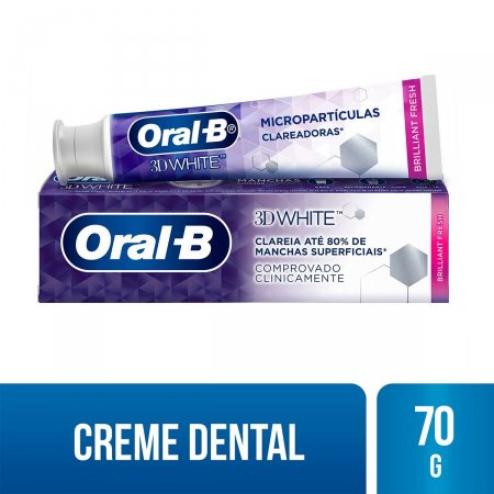 Creme Dental Clareador Oral-B 3D White Brilliant Fresh 70g