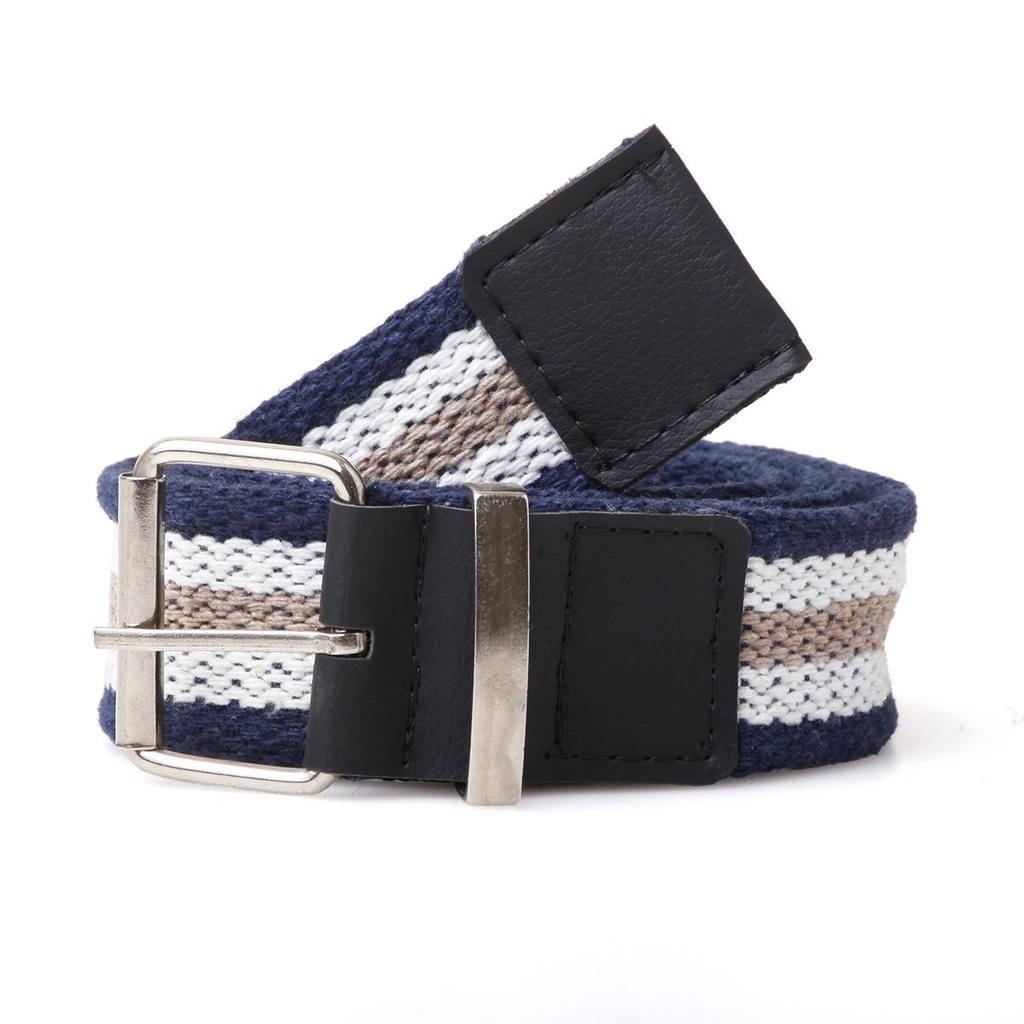 Cinto Gorgurão Masculino Azul Marinho Fivela Rolete