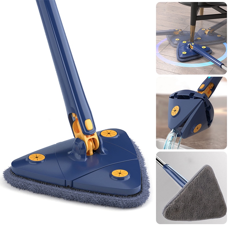 Esfregão Triangular Estendida 360 Mop RodoTwist Xmop Giratório Lava E Seca Com Extrusão Microfibra Multiuso Limpeza de Piso Cozinha Limpa