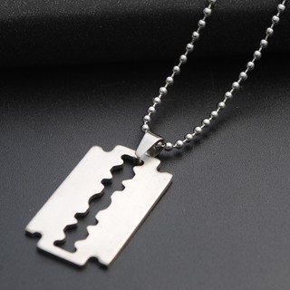 Colar Pingente De Lâmina Simples Para Mulher Homem Geométrico Padrão Oco Único Jóias Acessórios De Camisola