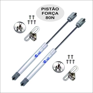 Kit 2 Pistão Amortecedor Para Porta De Armário e Moveis Abre Pra Cima Gás 80n em Oferta na Shopee