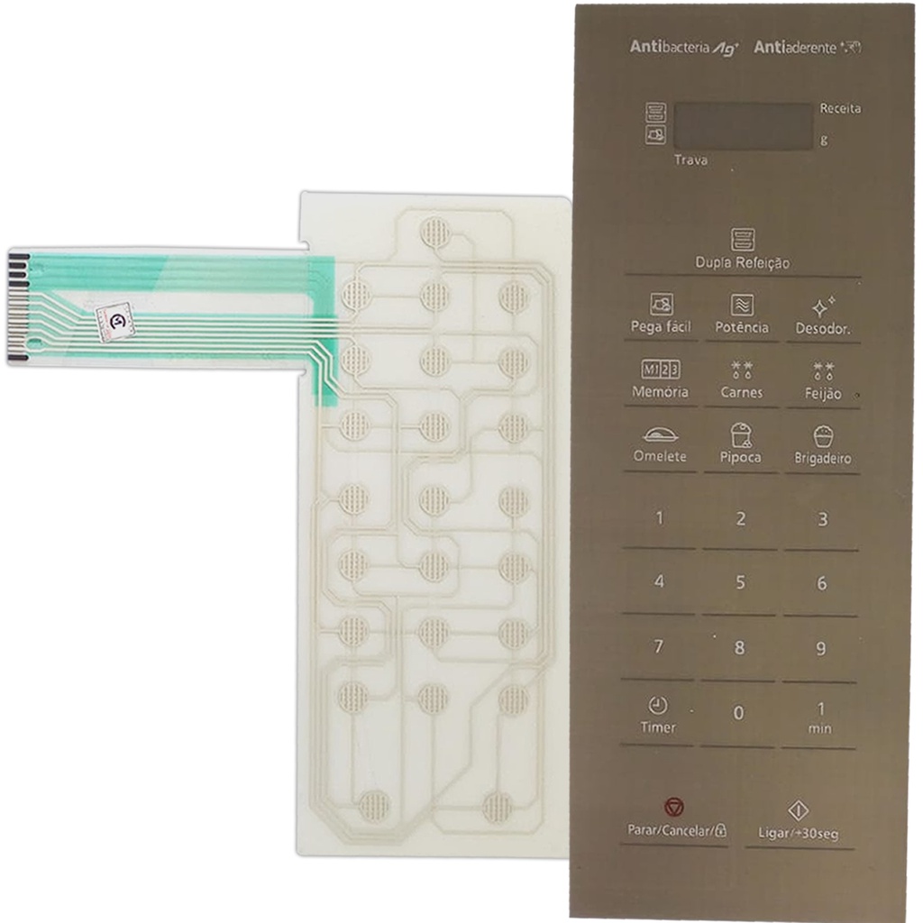 Teclado Membrana Microondas Panasonic NNST55LM Espelhada