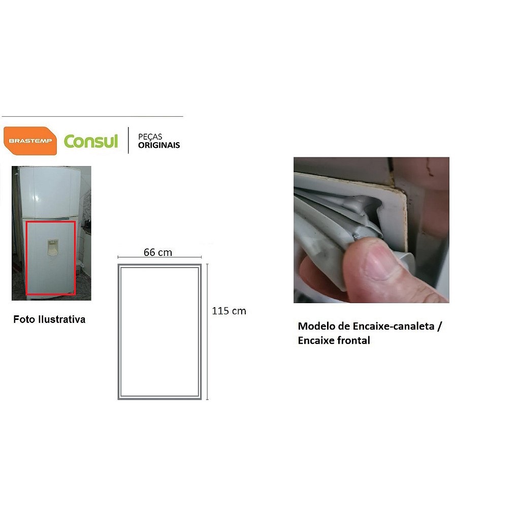 Borracha / Geladeira Consul Brr49 Crd48 Brd48d Inferior