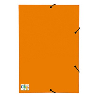 Pasta com aba elástico ofício Duplex laranja ClipColor