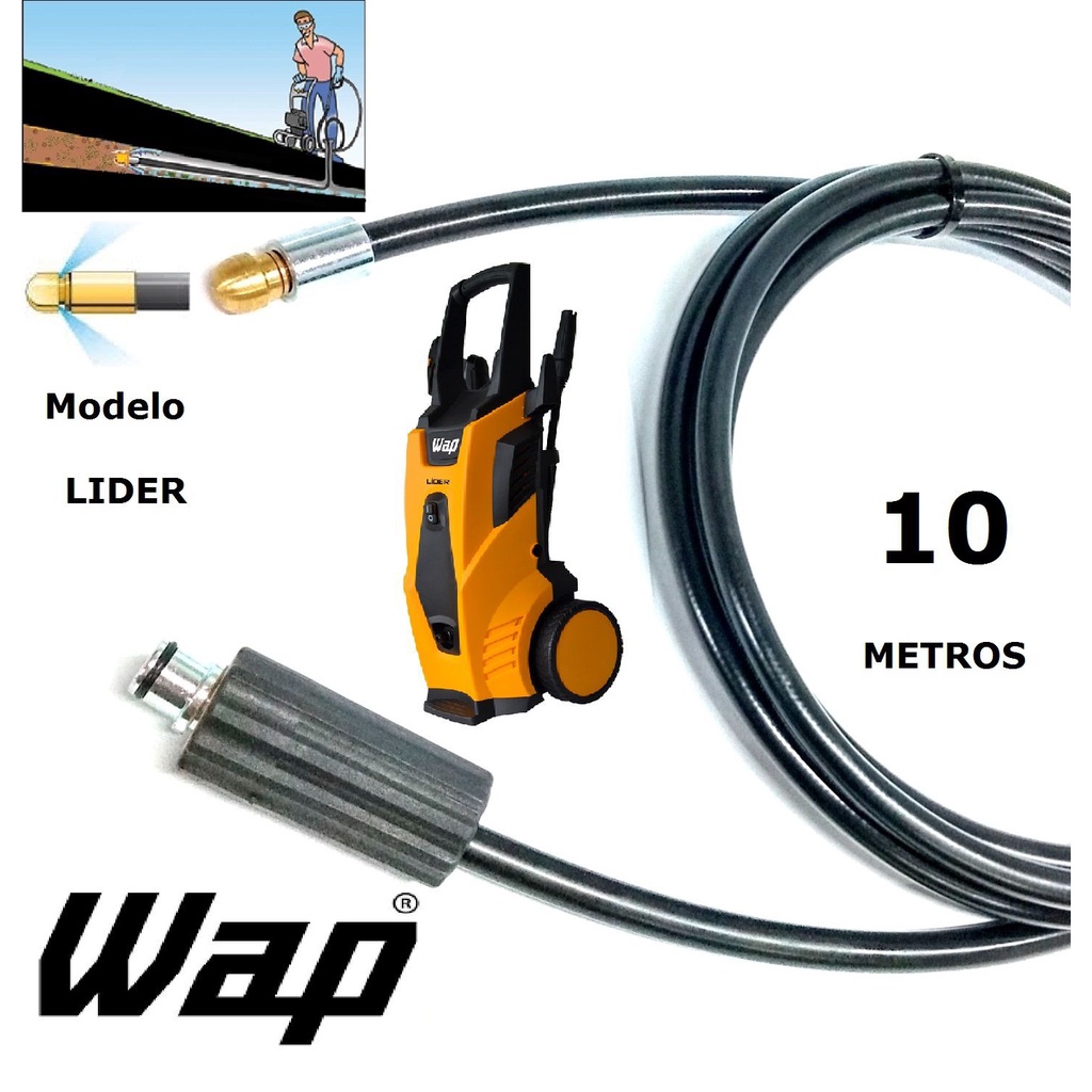 Mangueira desentupidora de tubulação WAP - 10 Metros - Wap LIDER