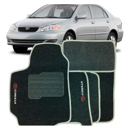 Tapete Corolla Bordado Carpete Grafite 2003 2004 2005 2006 2007 2008