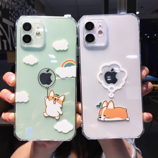 Capa Para iPhone 14 Pro Max 13 12 11 X XS XR 7 8 Mais Fofa Transparente Anti-bump