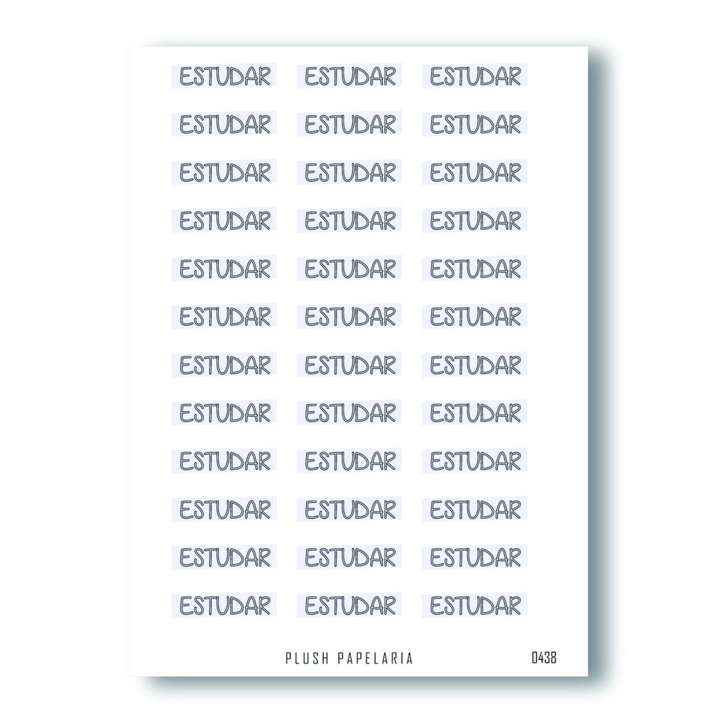 Cartela de Adesivos Estudar Cód. 0438