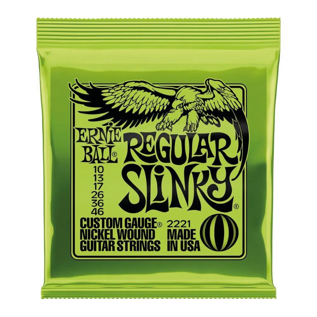 Encordoamento Guitarra 010 Ernie Ball Regular Slinky Níquel