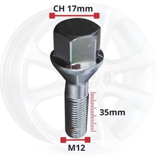 Kit 04 Parafuso Roda Gol Celta Vectra Montana Longo M12x35mm