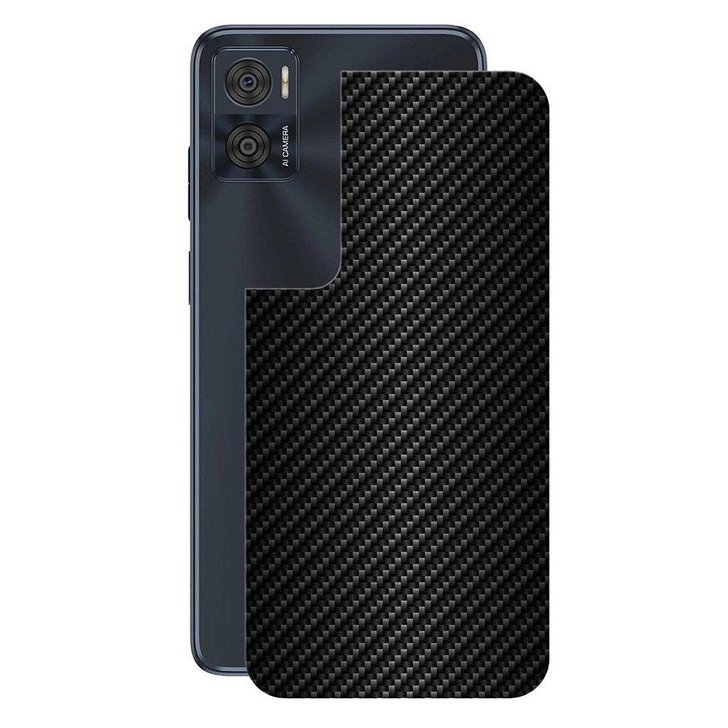 Película para Motorola Moto E22 - Traseira de Fibra de Carbono Preta - Gshield em Oferta na Shopee