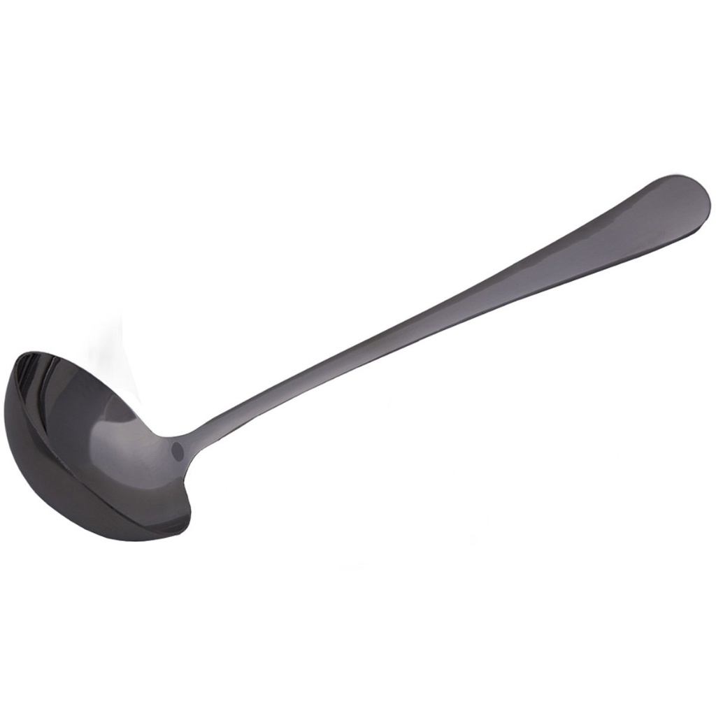 Concha Para Servir Preta Aço Inox Moscou Ônix Luiza Mimo Style 28cm Molhos Caldos Sopas