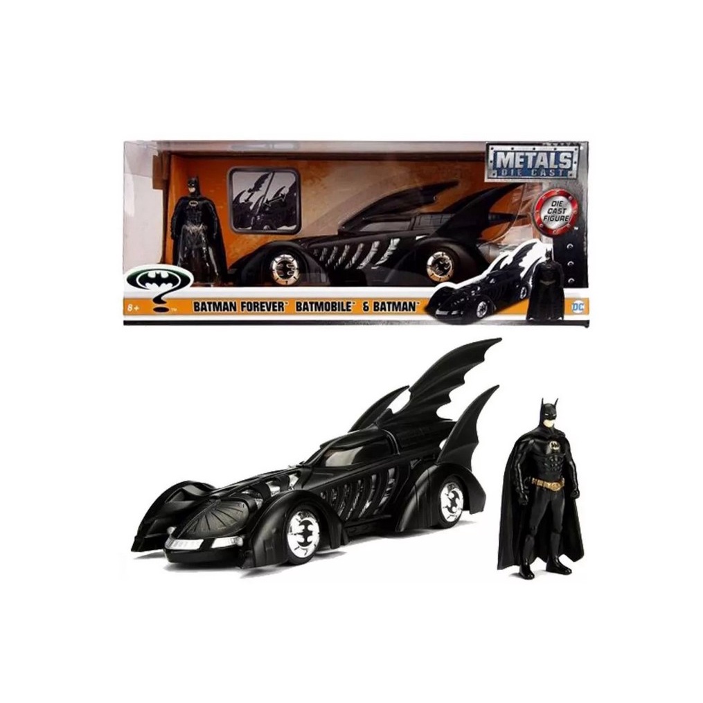 Miniatura Batmóvel Batman Forever + Figura Batman 1/24 Jada