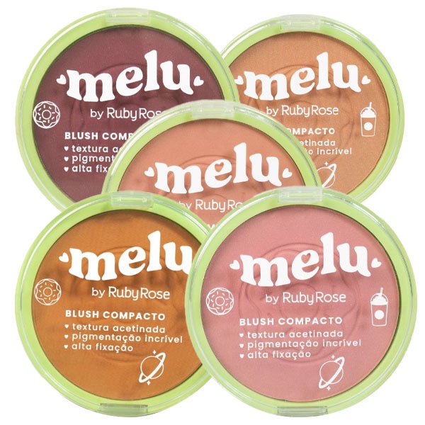 Blush Compacto Ruby Rose Melu RR871 em Oferta na Shopee