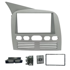 Moldura 2 Din Fiat Palio, Siena, Strada, Weekend G1 - 1996 à 2003 - Prata - Fiamon