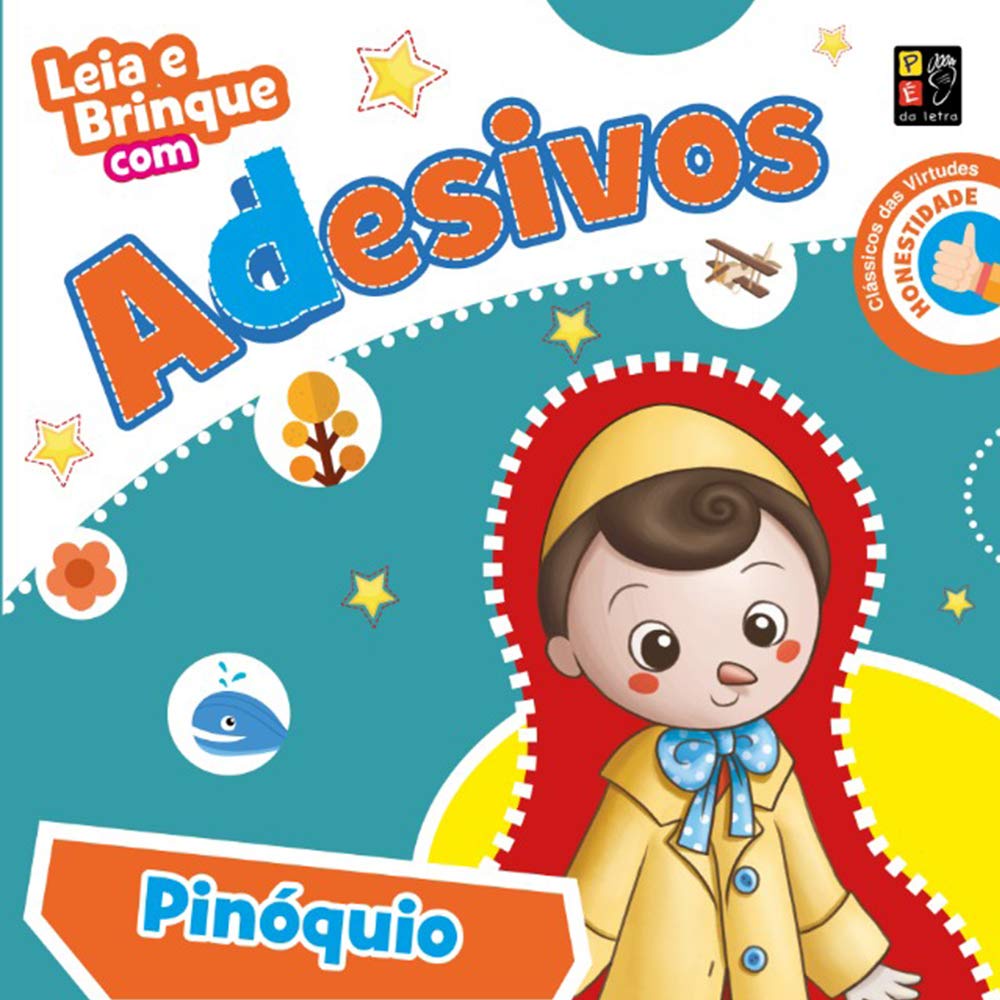 LEIA E BRINQUE COM ADESIVOS  PINOQUIO em Oferta na Shopee