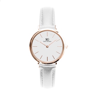 Relógio Feminino Branco Saint Germain Queens Rosé Gold 32mm - Fundo Branco em Oferta na Shopee