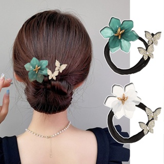 Cristal Strass Borboleta Hairpin Mulher Flor Contas Modelador De Cabelo Acessórios Para O em Oferta na Shopee