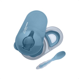 Prato Fundo Com Divisória E Colher Funny Meal Azul Multikids Baby - BB053 em Oferta na Shopee