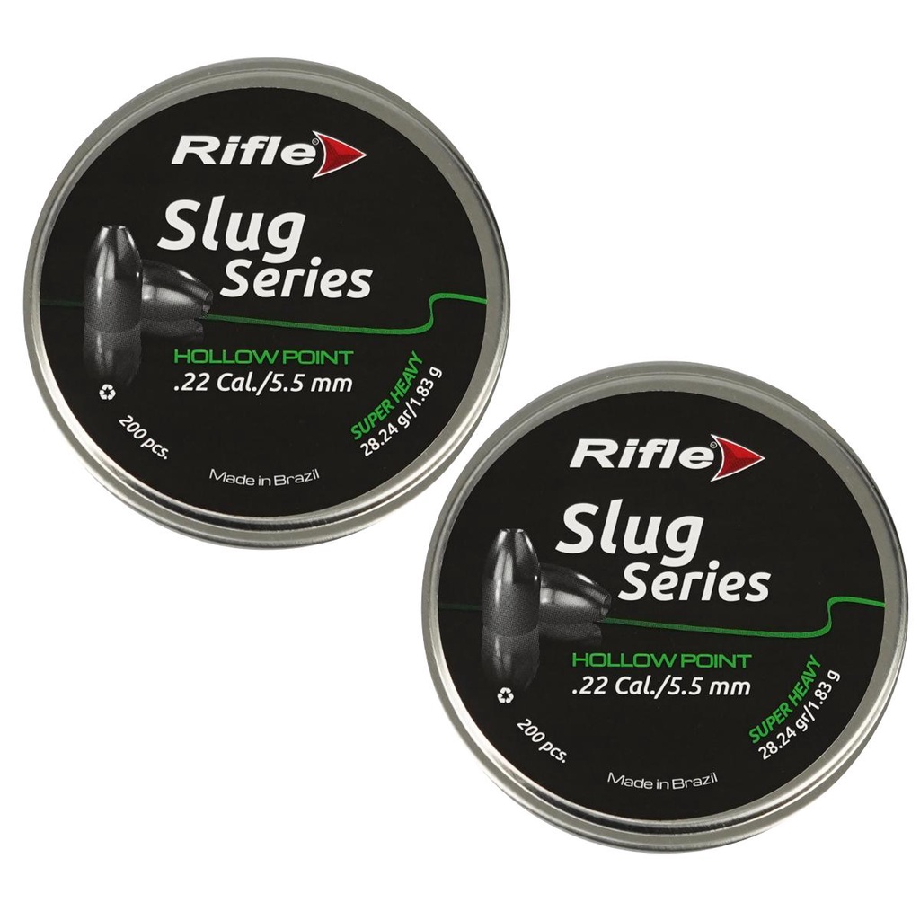 Chumbinho Rifle 02un. Latas Slug Series Hollow Point 5.5