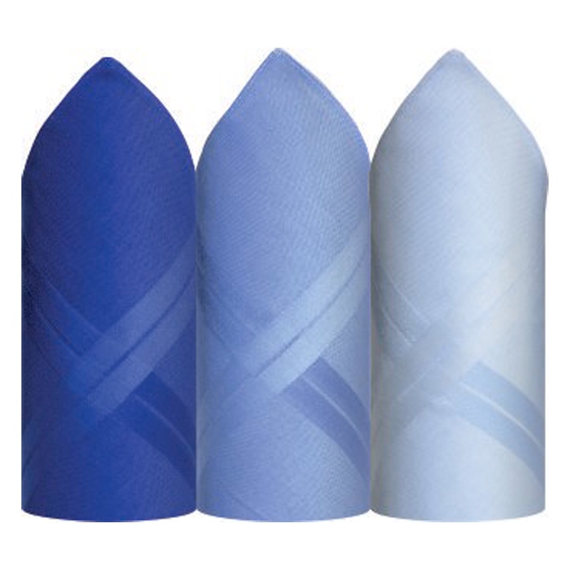 Caixa de Lenço Masculino Algodão 41 X 41 cm - 2720D Tons Azul