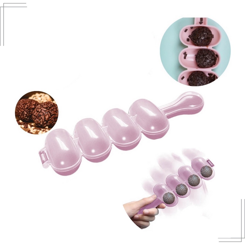 Molde Enrolador De Docinhos Boleador Para 4 Brigadeiros Beijinho Doce Gourmet