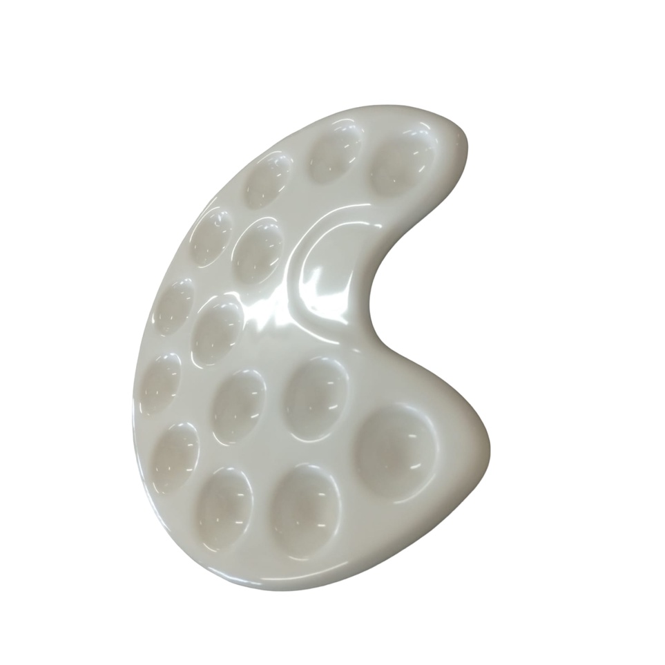 Provolera petisco Meia Lua em cerâmica esmaltada branco em Oferta na Shopee