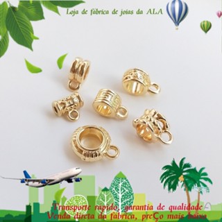 💖Joias DIY acessórios💖Pulseira revestida a ouro e cor de isolamento 14K contas de balde com anel de pingente DIY colar de mão mão manual acessórios[Colar Pulseira Brincos Acessórios]