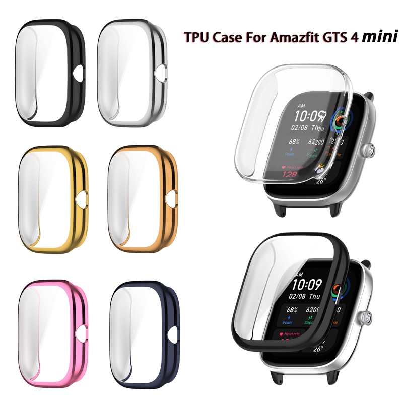 Tampa Protetora De Caixa TPU Para Huami Amazfit GTS4 Mini GTS 4 Soft Electroplating Watch Screen Protector De Tela Completa em Oferta na Shopee