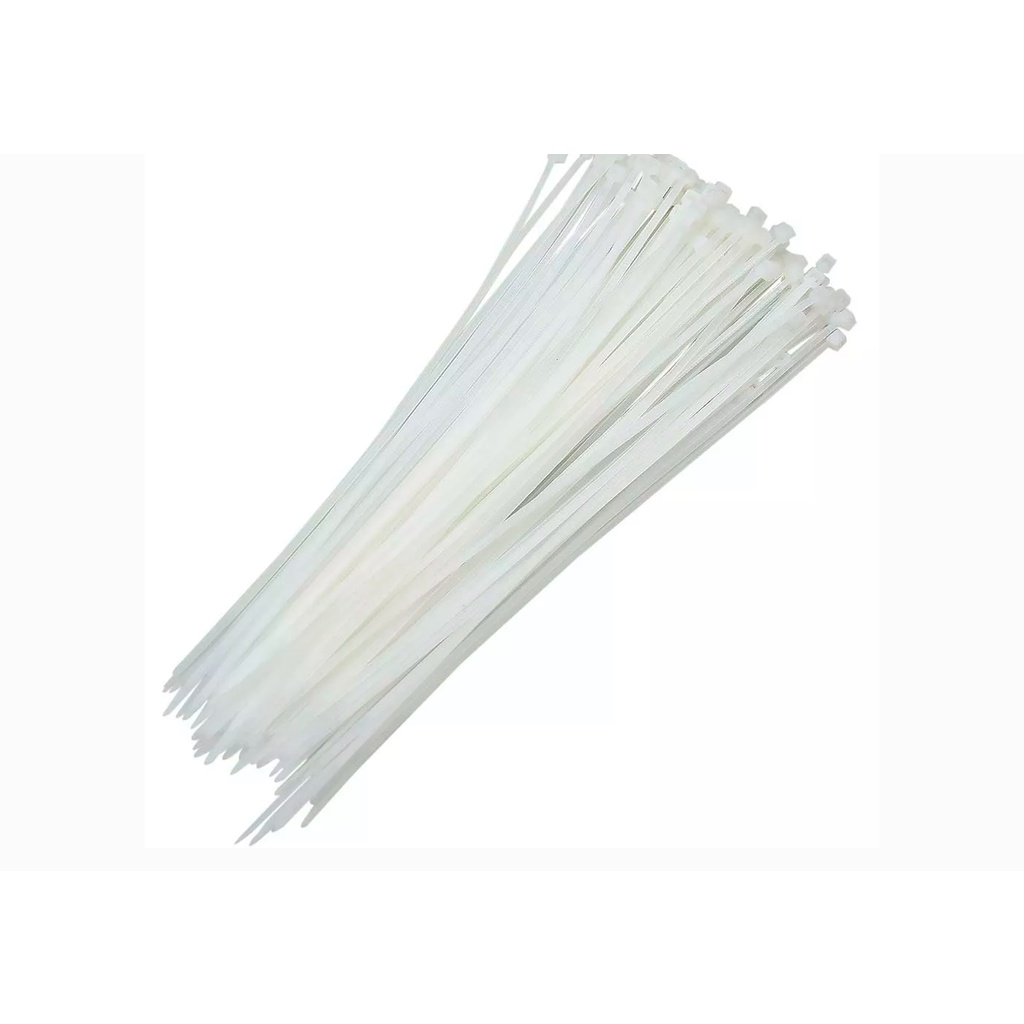 Abraçadeira Presilha Enforca Gato 2,5 X 88mm 300 Un Branca - Home & Living