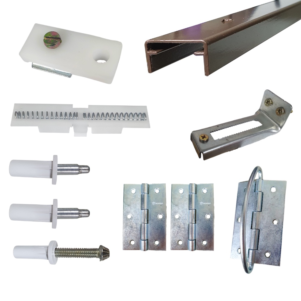 Kit Ferragens p/ Porta Camarão Com Dobradiça - 60 cm Bronze - Alfer em Oferta na Shopee